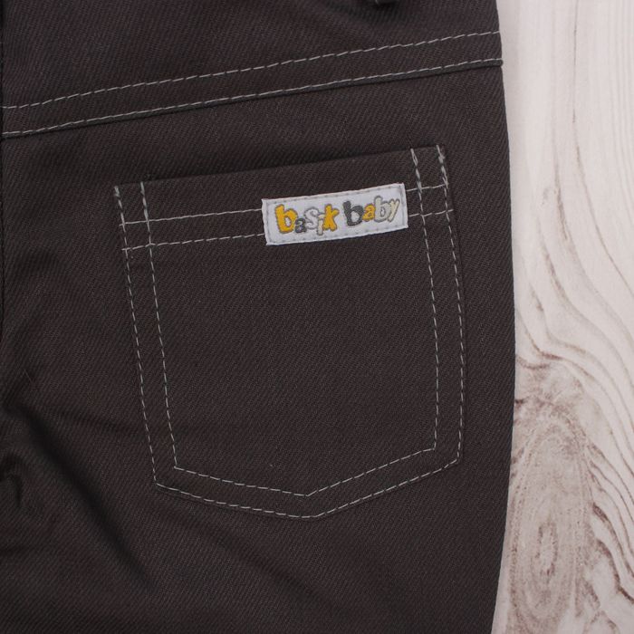 Брюки джинсовые "бананы", рост 74 см, цвет серый в528_М