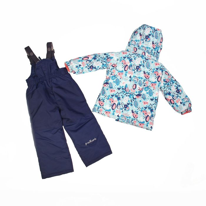 Комплект зимний (куртка, полукомбинезон) Сказки леса, рост 98 см, цвет голубой W16107