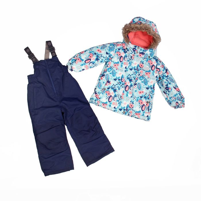 Комплект зимний (куртка, полукомбинезон) Сказки леса, рост 98 см, цвет голубой W16107