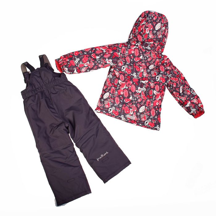 Комплект зимний (куртка, полукомбинезон) Сказки леса, рост 100 см, цвет красный W16107