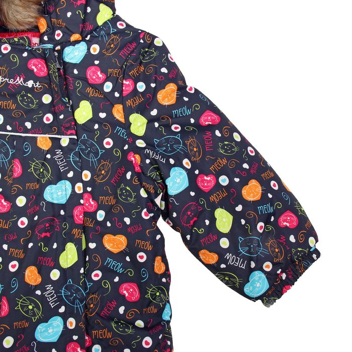 Комбинезон зимний для девочки AmoreMew, рост 68 см, цвет тёмно-синий W16101_М