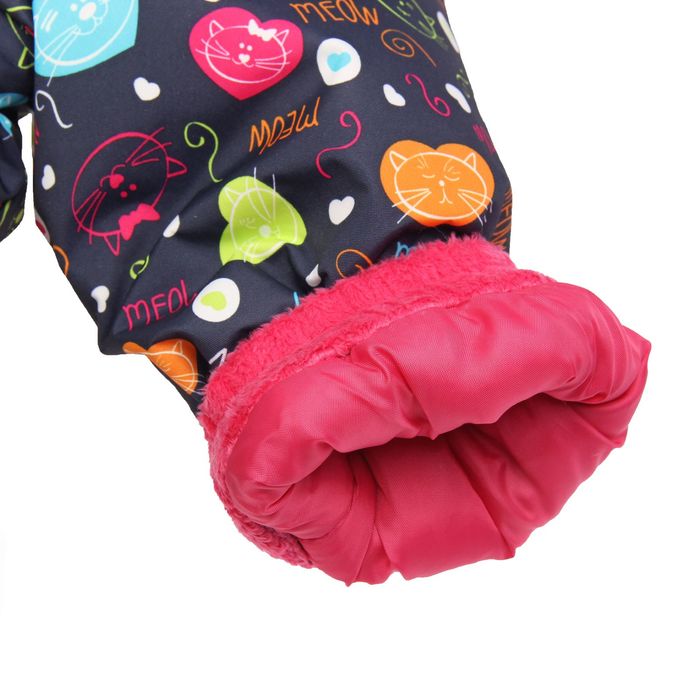 Комбинезон зимний для девочки AmoreMew, рост 68 см, цвет тёмно-синий W16101_М