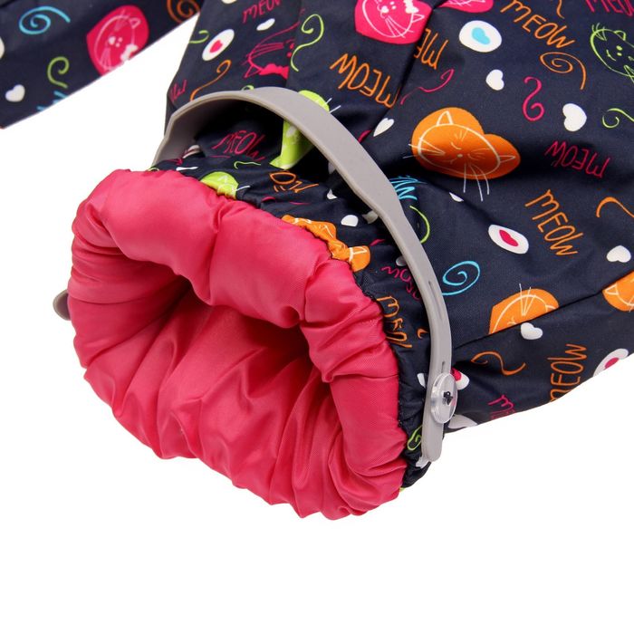 Комбинезон зимний для девочки AmoreMew, рост 74 см, цвет тёмно-синий W16101_М