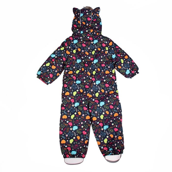 Комбинезон зимний для девочки AmoreMew, рост 74 см, цвет тёмно-синий W16101_М