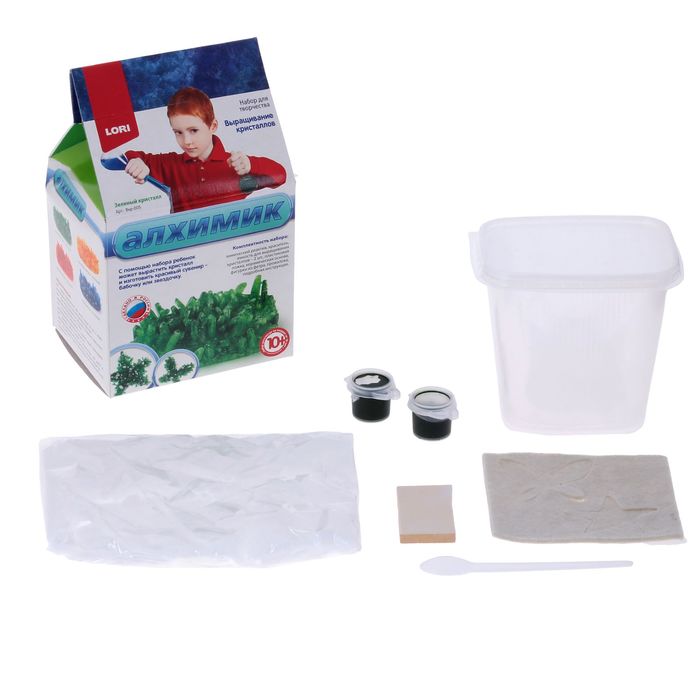 Набор для выращивания кристаллов "Зеленый кристалл"