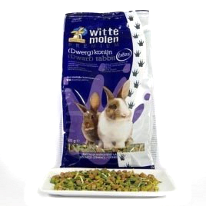 Корм Witte Molen Premium Dwarf Rabbit Sensi для карликовых кроликов с проблемным пищеварением, 800 г
