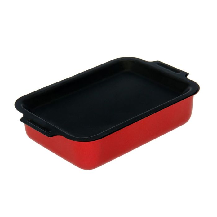 Противень 19х13,5 см, антипригарное покрытие, цвет МИКС
