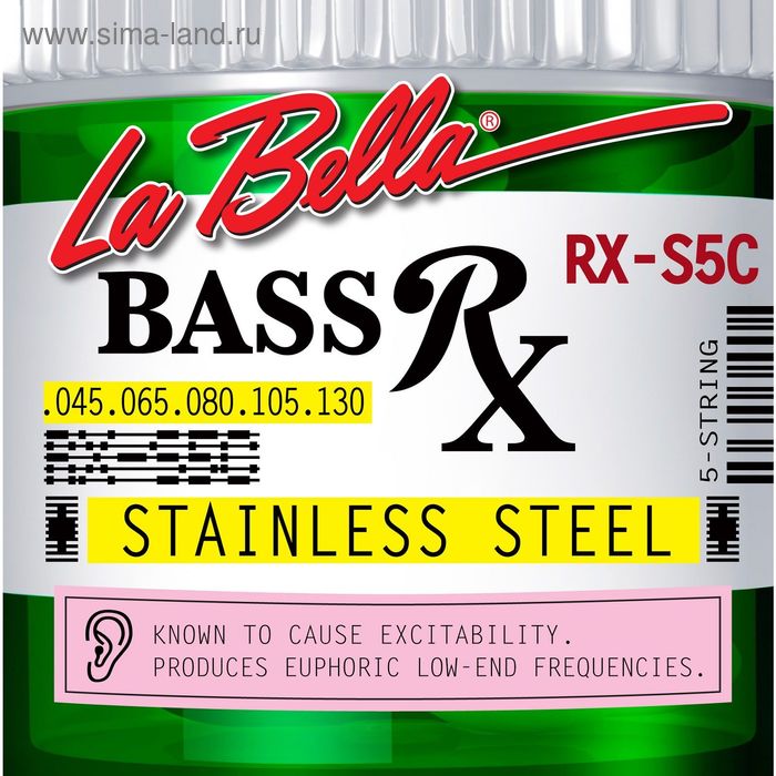 фото Струны для бас-гитары la bella rx-s5c rx – stainless, нерж.сталь, 45-130