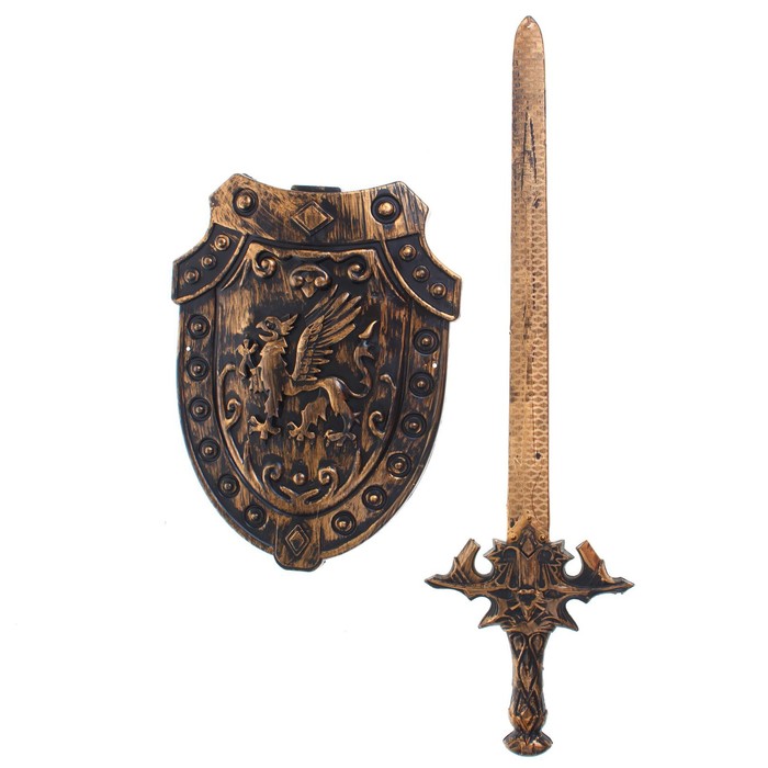 Набор оружия «Рыцарь», меч и щит, в пакете