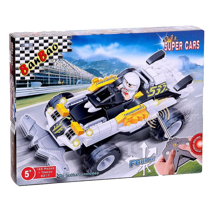 Конструктор "Гоночная машина (белая)", 165 деталей