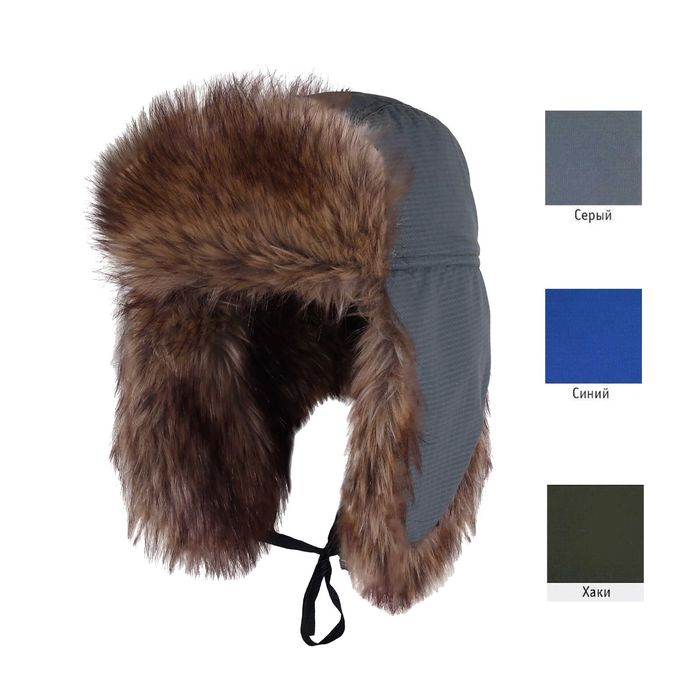Шапка-ушанка «Лис», размер 61-62, цвет микс,однотонные