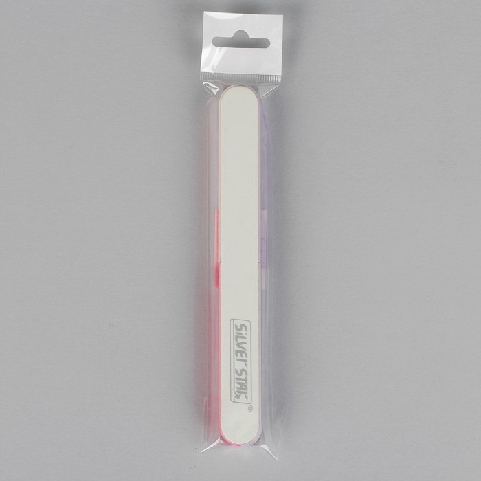 Баф для полировки ногтей шестисторонний, 18см, цвет розовый