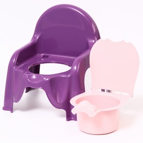 Горшок-стульчик с крышкой, цвет светло-фиолетовый от Сима-ленд