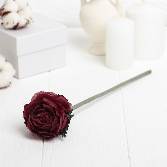 Декоративный цветок "Бордовый пион"