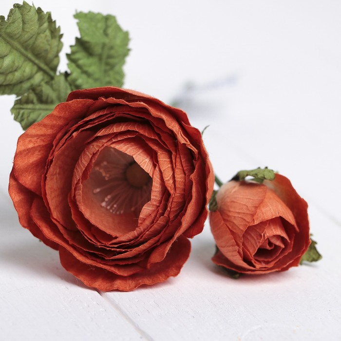 Декоративный цветок "Королевская роза", светло-коралловый