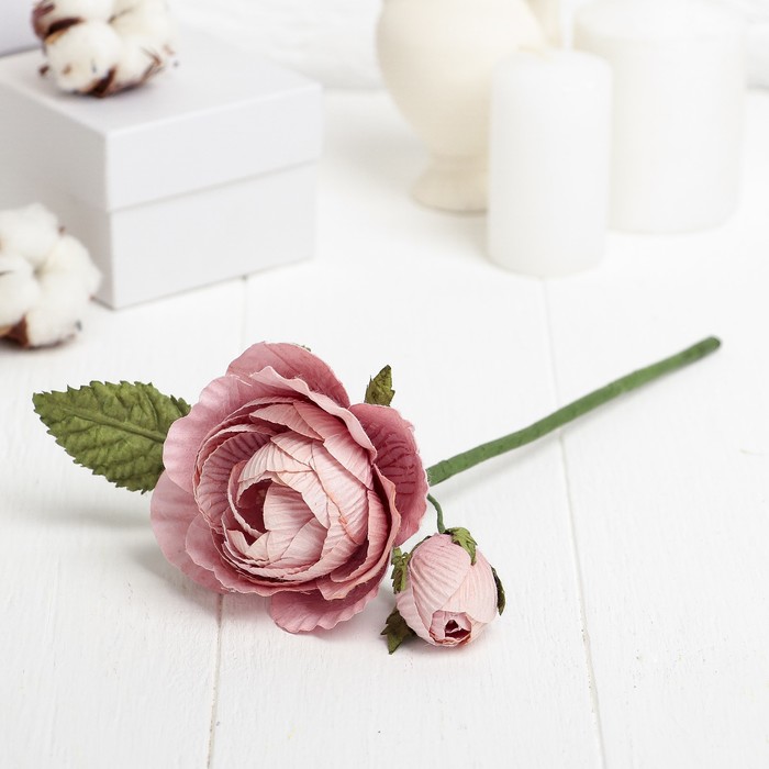 Декоративный цветок "Королевская роза", светло-розовый