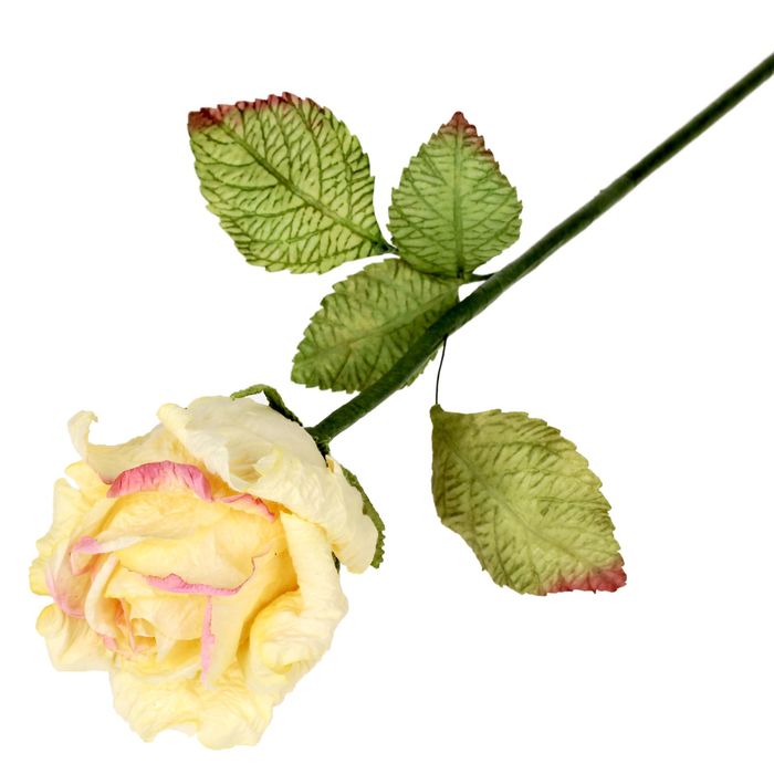 Декоративный цветок "Нежно-жёлтая роза"