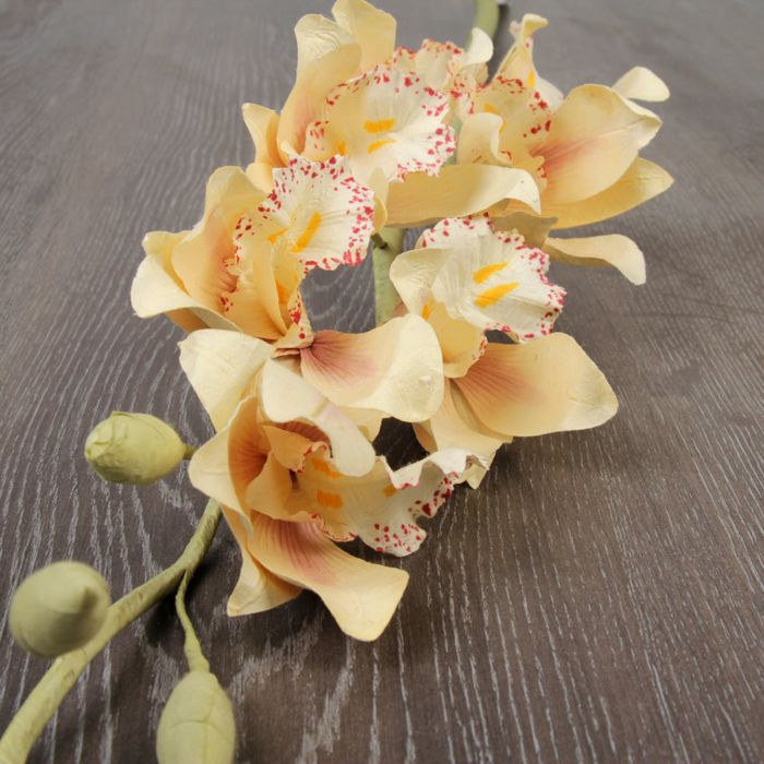 Декоративный цветок "Орхидея цимбидиум", нежный персик