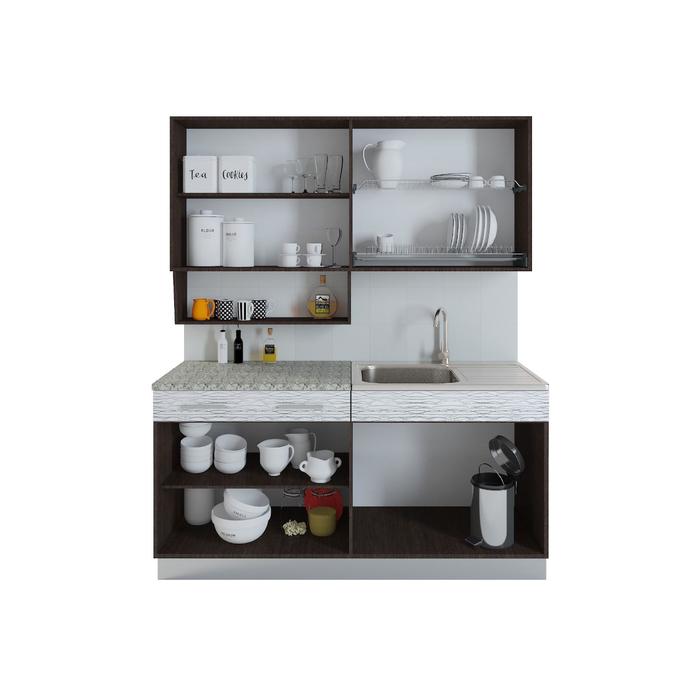 Кухонный гарнитур Алиса, 1600 мм, цвет лайм