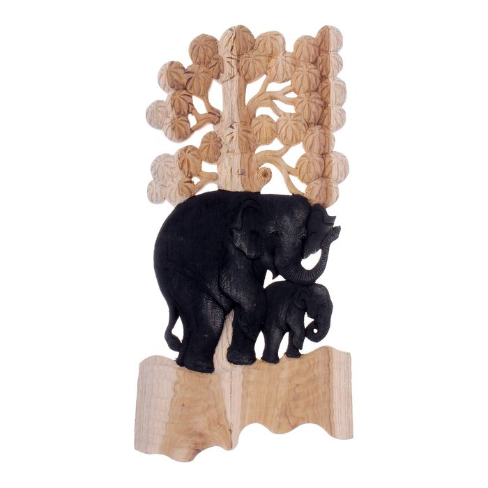 Панно "Два слона под деревом"