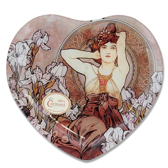 Тарелка в форме сердца "Аместит" А. Муха, 25х23 см