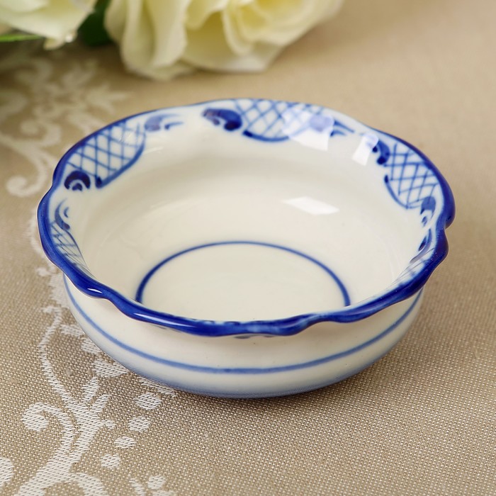 Розетка «Идиллия», гжель, кобальт, 2 сорт