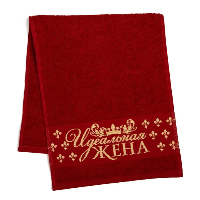 Полотенце махровое Collorista "Идеальная жена" 30х70 см, 100% хлопок 370гр/м2