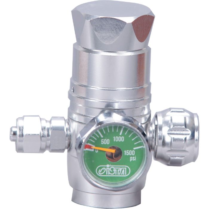 Регулятор СО2 вертикальный с манометром для одноразовых картриджей