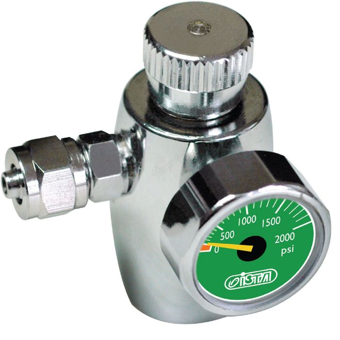 Регулятор СО2 с манометром, предохранительным клапаном для одноразовых картриджей