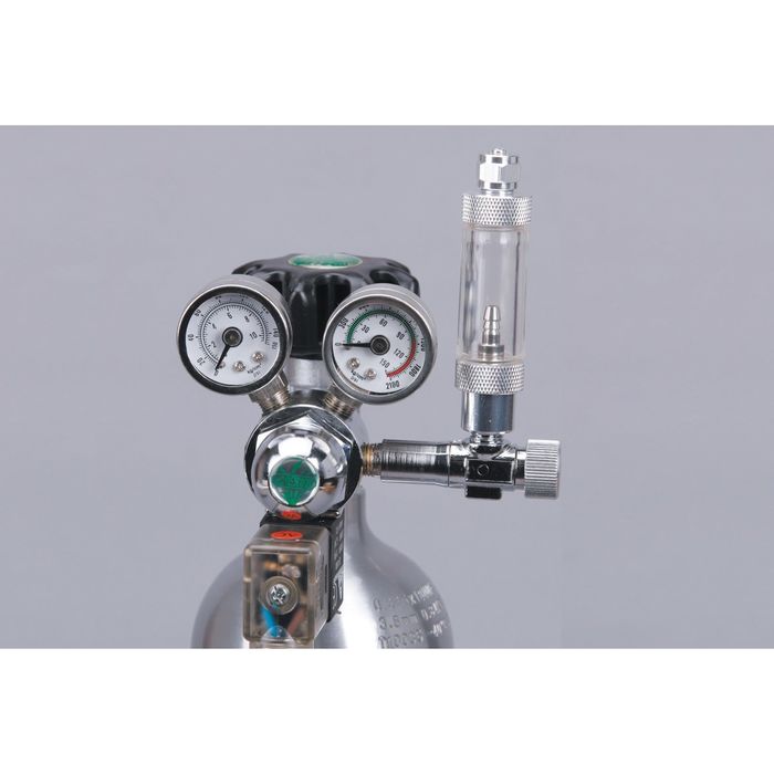 Редуктор СО2 с электромагнитным клапаном, счётчиком пузырьков и обратным клапаном