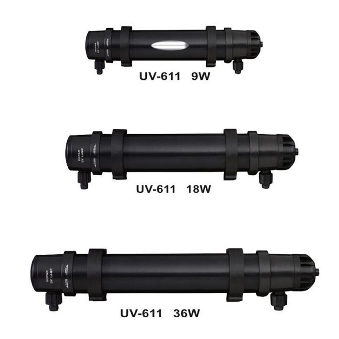 Стерилизатор УФ Hopar 9Вт, для аквариумов до 450л, кабель 5м, вход /выход от 10 до 19мм