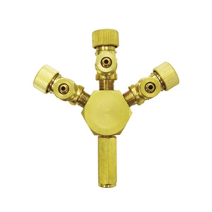 Разветвитель латунный 3-канальный
