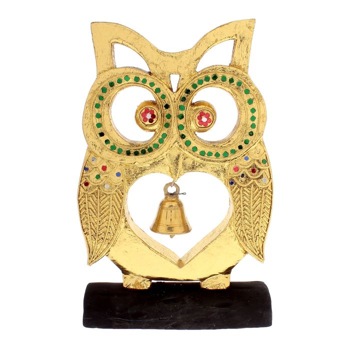 Сувенир "Сова с колокольчиком"