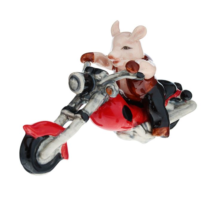 Сувенир "Поросёнок-байкер"