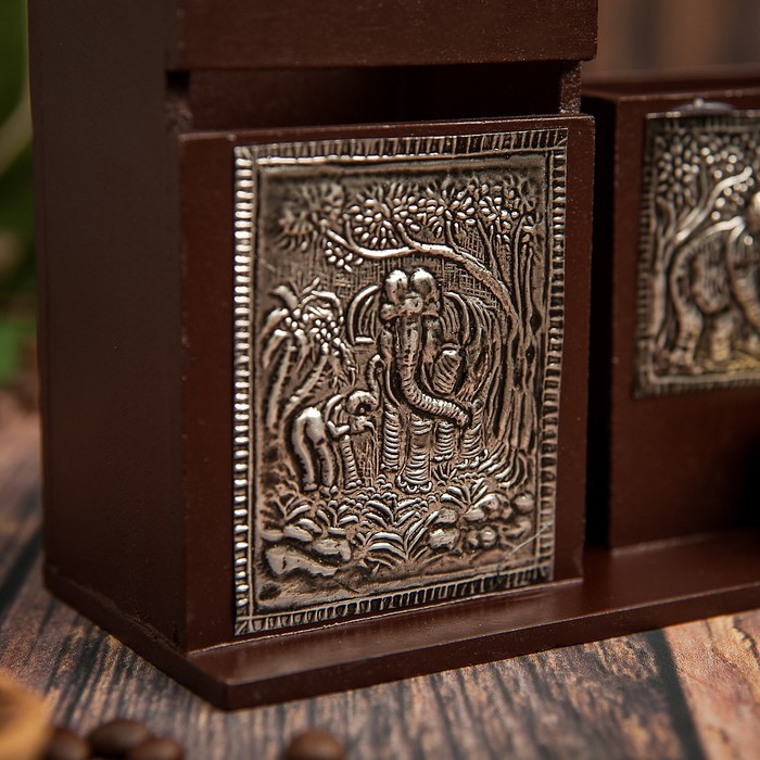 Набор настольный с гравировкой "Слоны"