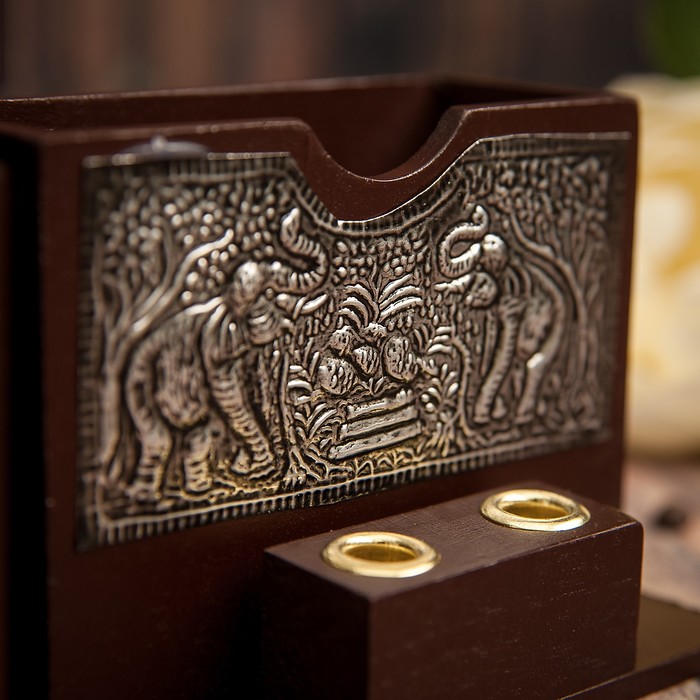 Набор настольный с гравировкой "Слоны"