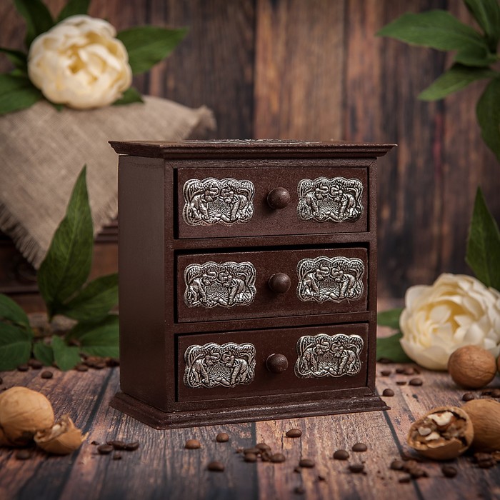 Шкатулка-комод с гравюрой "Слоник"