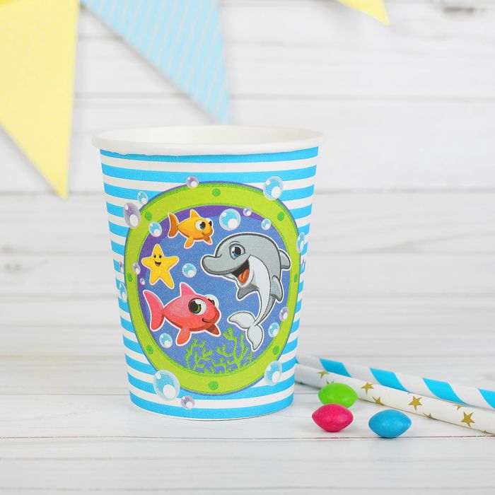 Бумажный стакан "Морской мир", 250 мл