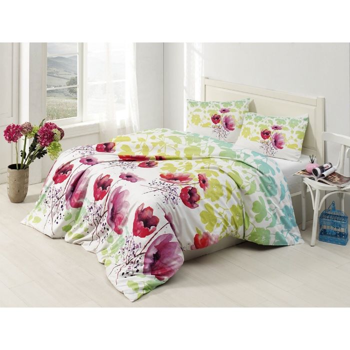 КПБ RANFORCE ELFIN 2 сп., размер 240х260, 200х220, 50х70-2 шт.. цвет зелёный, ранфорс 115 г/м2   192