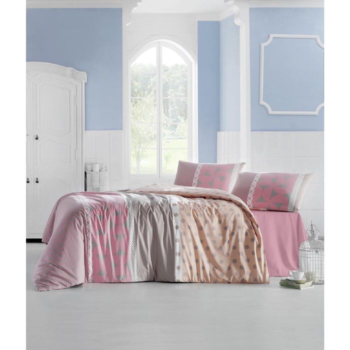 КПБ RANFORCE ALEDA 2 сп., размер 240х260, 200х220, 50х70-2 шт., цвет розовый, ранфорс 115 г/м2   192