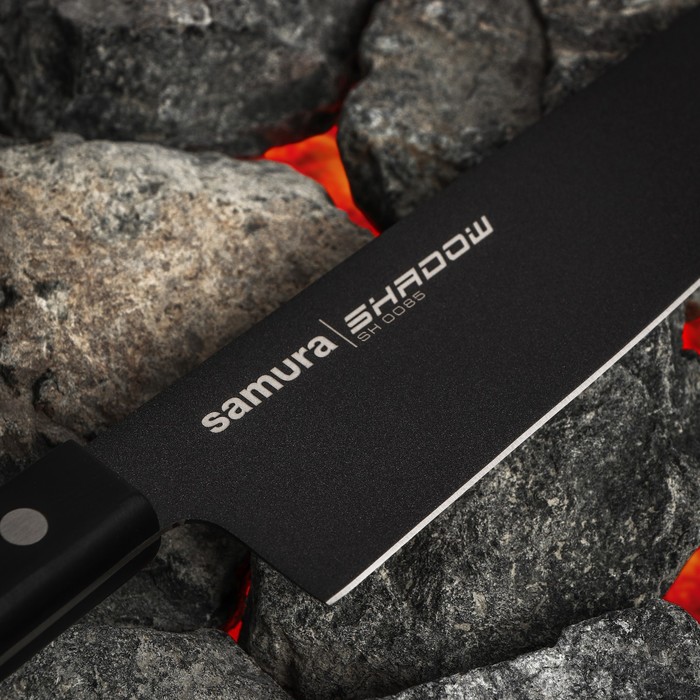 

Нож кухонный Samura SHADOW, шеф, лезвие 20,8 см