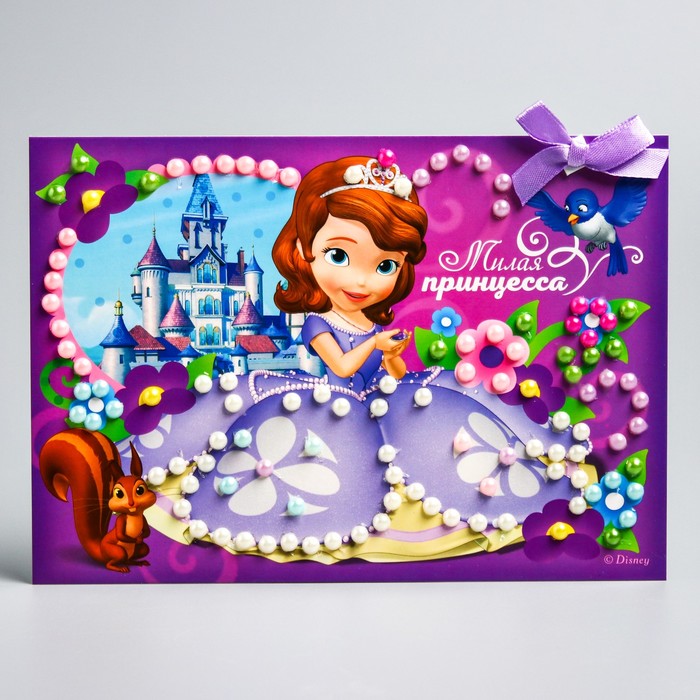 Аппликация жемчужными полубусинами "Милая принцесса", София Прекрасная, А5