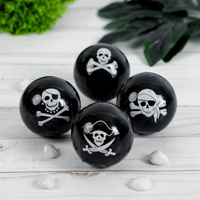 Мяч световой "Череп" 5.5 см, виды МИКС