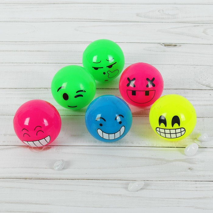 Мяч световой "Рожицы", цвета МИКС