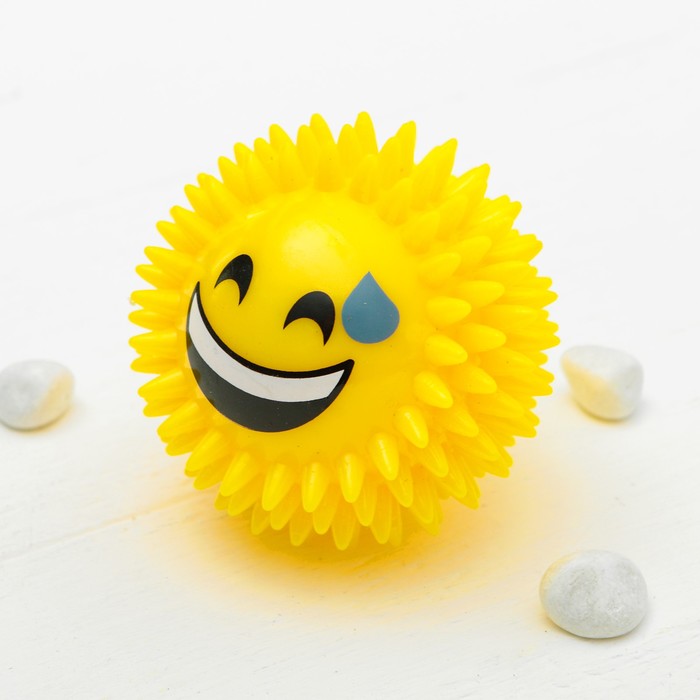 Мяч световой "Смайл" 7,5 см, виды МИКС