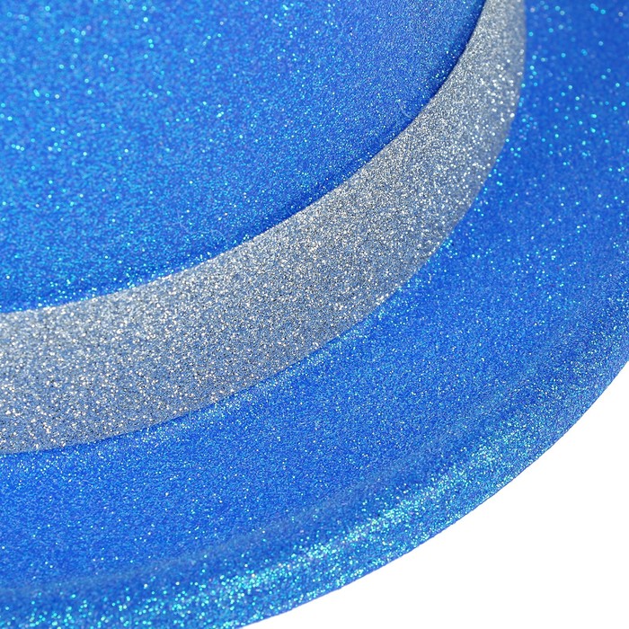фото Шляпа пластиковая «фееричный цилиндр», р-р. 56, цвет синий