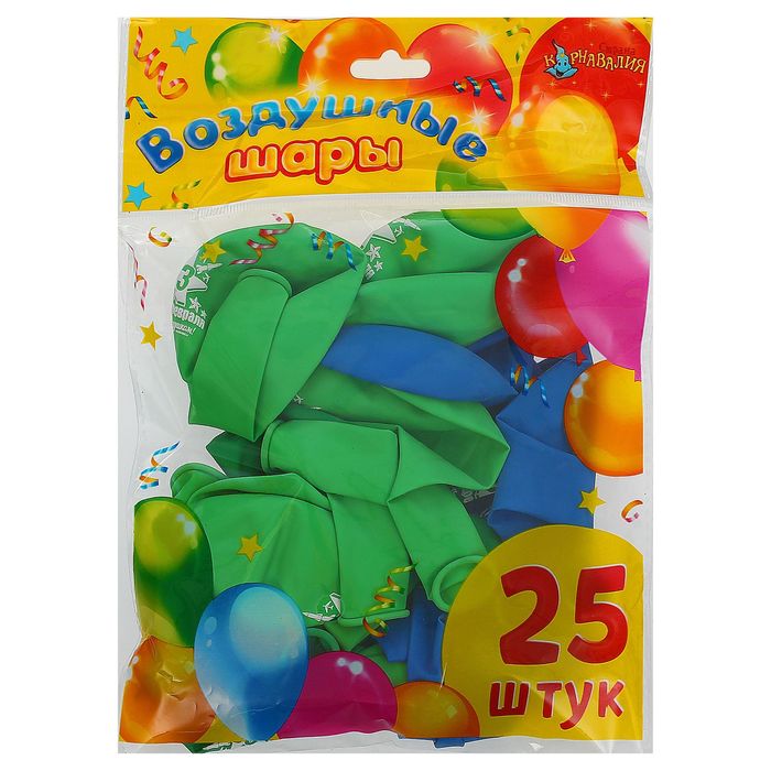 Шар воздушный "С Праздником! 23 Февраля", 12", набор 25 шт.