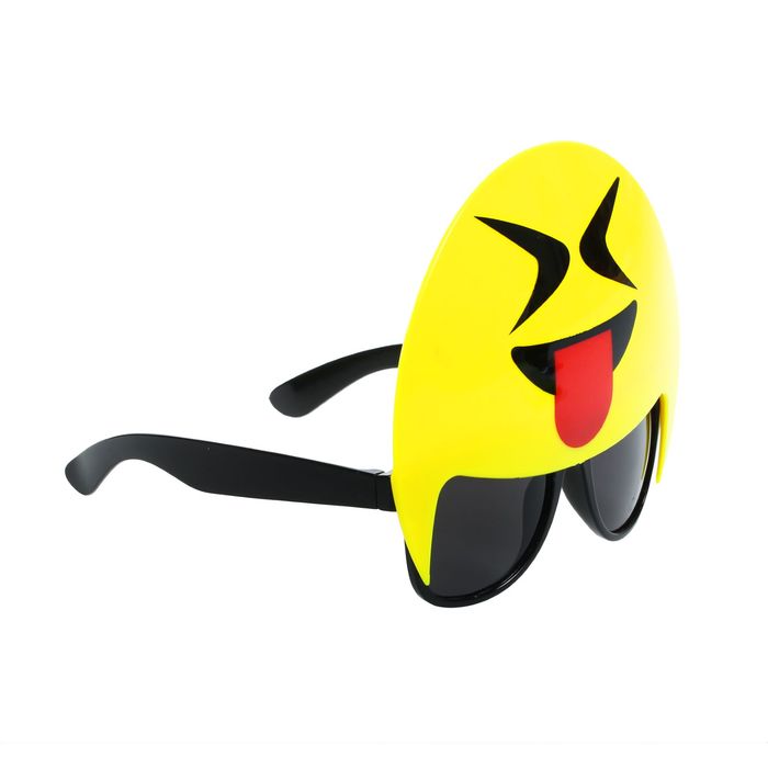 Карнавальные очки "Смайлик" показывает язык