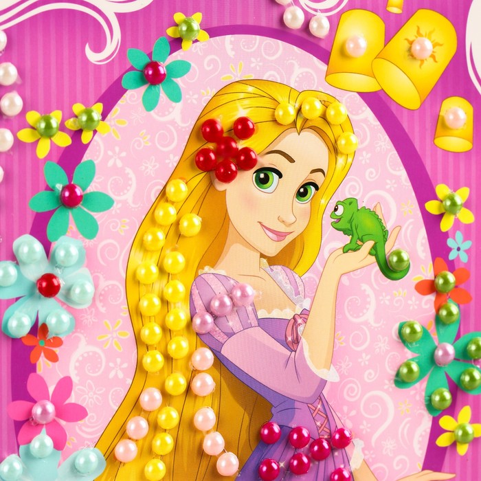 Аппликация жемчужными полубусинами "Чудесных мгновений", Принцессы: Рапунцель, А5