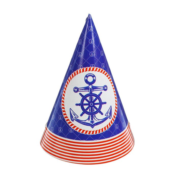 Колпак бумажнвый "Морские приключения", набор 6 шт.
